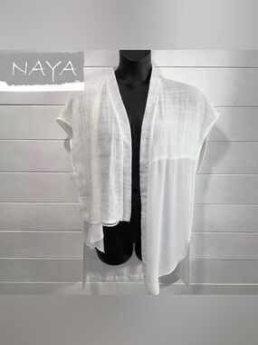 NAYA – White Draped Vest – Size 3